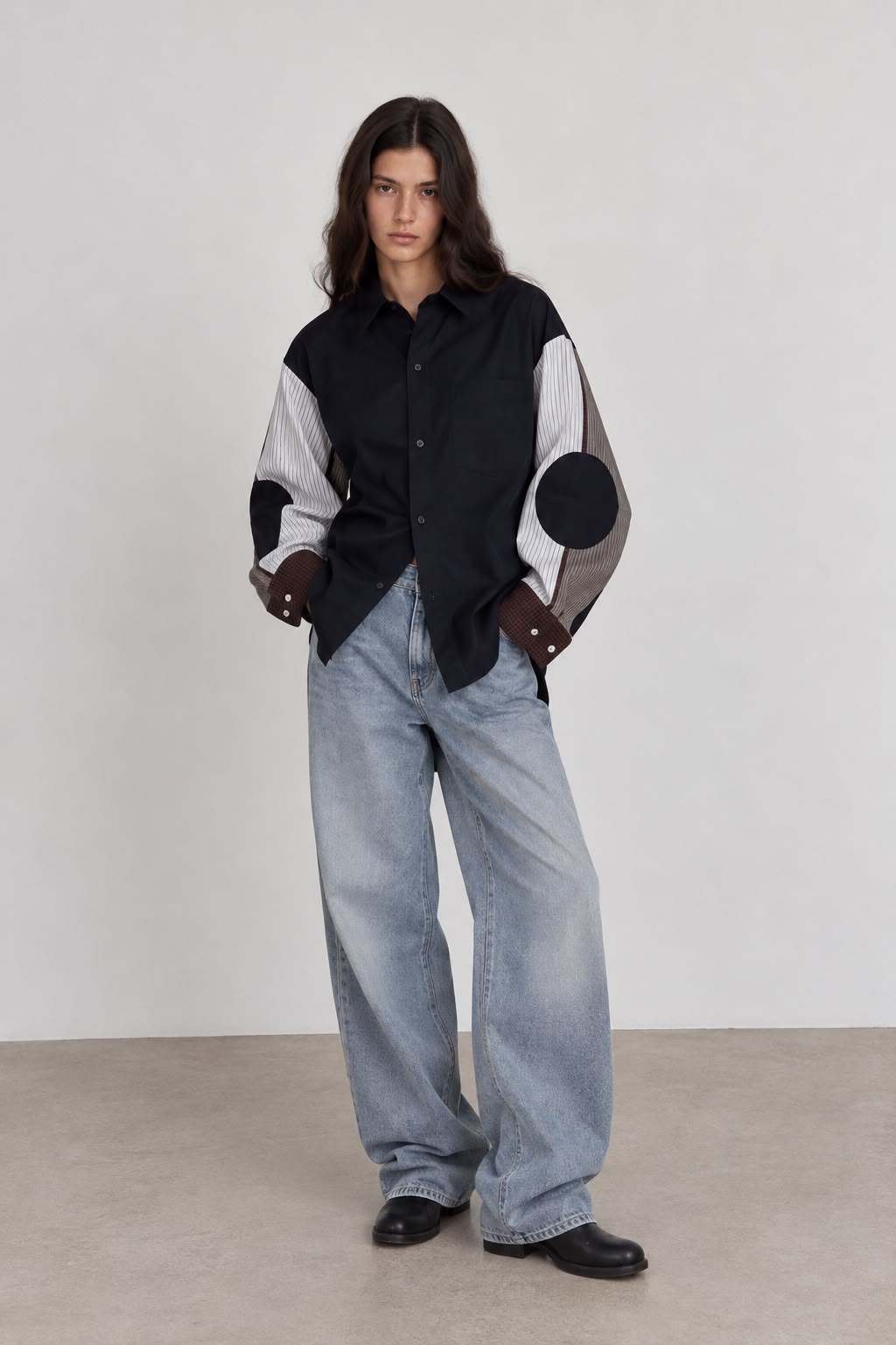 Black Patchwork Shirt Main image