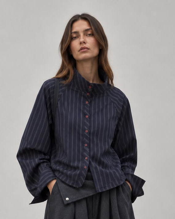Navy Stripped Shirt Main image